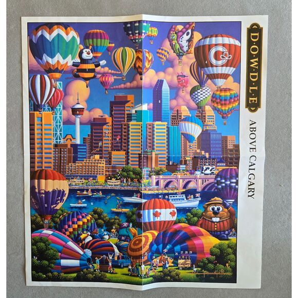 Dowdle Above Calgary 1000 pc Eric Dowdle Complete Hot Air Balloons 2022 - Picture 7 of 7
